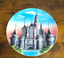 Vintage Disneyland Fantasyland Castle 3D Wall Plate Japan Walt Disney Production picture