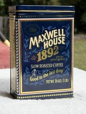 ESTATE FIND  - Vintage 1992 Maxwell House 1892 100th Anniversary Coffee Tin picture