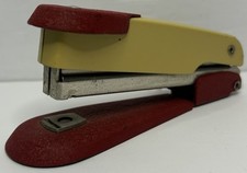 Vintage Arrow Small Desk Stapler ~ Yellow And Red picture