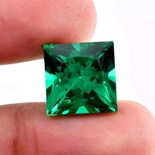 AAA 10.00 Ct+ Certified Flawless Natural Green Princess Emerald Loose Gemstone picture