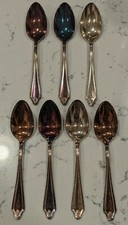 7 x Antique Oneida Silver plate Community Plate Georgian Fork 1912 Teaspoons 6