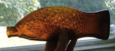 THE FISH BITTERS W.H.WARE PAT.1866 ORIGINAL HAND BLOWN 1860s FIGURAL FISH BOTTLE picture