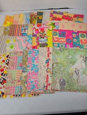 Large Lot of VTG All Occasion Wrapping Paper Wedding Birthday Baby 2.5 Lbs 70's  picture