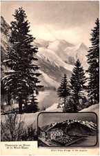 Chamonix & Mont Blanc in Winter Hotel Beau Rivage Nice France 1910s Postcard picture