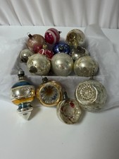 Very Old 14 Antique/Vintage Mercury Glass Christmas Ornaments Poland picture