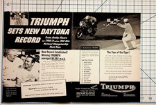 1966 Triumph Daytona Motorcycle Ad Buddy Elmore Record Road Race Ephemera picture