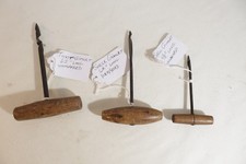 3 ANTQIUE WOODEN HANDLE GIMLETS DIFFERENT ONES GOOD CONDITION MUST SEE lot 309 picture