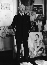 Edvard Munch With Some Of His Work 1920 OLD PHOTO picture