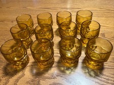 lot of 12 Vintage Amber Glass 4