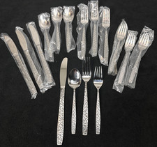 Vtg Corsican Stainless Flatware Set MCM Japan Swirl 4 Place Settings 16pc NEW picture
