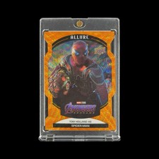 SPIDER-MAN ORANGE WAVE DIE CUT REFRACTOR TOM HOLLAND CARD 2022 Avengers End Game picture