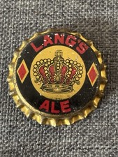 Lang’s Ale Beer Cork Lined Bottle Cap Crown Unused Bottlecap Buffalo NY Lang CCS picture