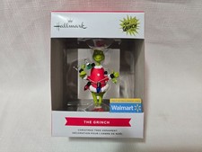 Hallmark 2026 The Grinch Holding Christmas Lights Red Box Ornament picture