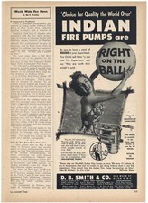 1955 D.B. Smith & Co. Ad: Indian Fire Pumps - Bathing Beauty Theme - Utica, NY picture
