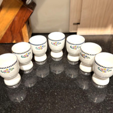 Noritake Sheridan Double Egg Cups Set of 6 + 1 Spare (7 Total) Art Deco c.1924 picture