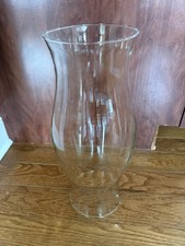 Vintage 16” Tall Glass Replacement Hurricane Candle Lamp Shade Chimney Globe picture