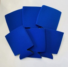 6 PC - BLUE CAN INSULATORS KOOZIES **FREE SHIPPING* picture