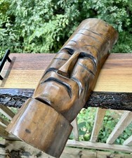 Hawaiian Tribal Tiki Bar Mask Handmade Hardwood  1950s Style 18