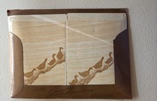 Vintage Gwen Frostic BLOCK PRINT/NoteCard Stationary SET/Ducks/New Old Stock *d picture