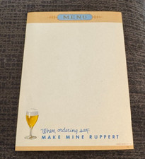 D) RUPPERT KNICKERBOCKER BEER PAPER MENU INSERT SHEET RUPPERT BRG CO NEW YORK NY picture
