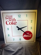 Vintage Coca-Cola Lighted Clock Hanover Manufacturing picture