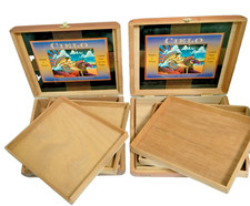 Lot of 2 Perdomo Cielo Wooden Cigar Boxes Multi-Layer 2-Trays Each Empty 223-89 picture