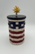 Longaberger 2013 Firecracker Basket, Sparkler Lid & Protector - Americana Flag picture
