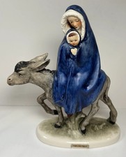 Vintage Nativity Hummel Goebel Flight Into Egypt Mary Baby Jesus Donkey Figurine picture