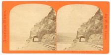 WEST VIRGINIA STEREOVIEW - Harpers Ferry Railroad Tunnel - Wm Chase 1870s picture