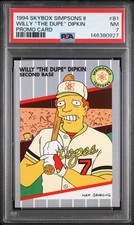 1994 SkyBox Simpsons Promo B1 Willy Dipkin PSA 7 NM Bill Ripken Fish Face Parody picture