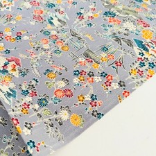 UnUsed Storybook #B 14x65 LONG Vintage Japanese Kimono Silk Fabric RX19 picture