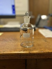 Wheaton Vintage Glass Apothecary Bottle With Stopper - Laboratory Bottle picture