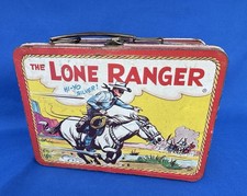 Lone Ranger 1954 ADCO Liberty Metal Lunch Box Tonto Silver Original Western picture