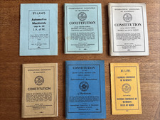 Lot of 6 IAM Constitutions & By‑Laws • 1937–1953 • Machinists Union Booklets picture