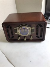 Radio Pyle PUNP34BT AM FM USB Retro Wood Speaker Classic Style Bluetooth picture