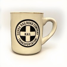 Collectible Ceramic Sierra Railroad Company Rail Transportation Coffee Mug picture