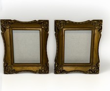 Vintage Set Of 2 Ornate Frames•3D Floral Scroll•Baroque MCM Gothic Decor•NoGlass picture