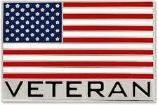 Eagle Crest US Veteran Pin – Patriotic American Lapel or Hat Pin picture