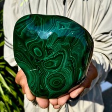 3.3LB Natural glossy Malachite transparent cluster rough mineral sample picture