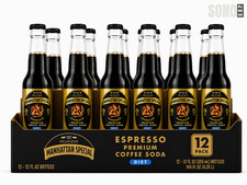 Manhattan Special Premium DIET Espresso Coffee Soda 12oz / 12 Pack Glass Bottles picture