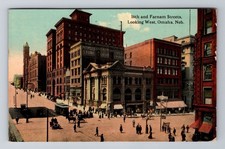 Omaha NE-Nebraska, 16th and Farnam Street, c1912 Antique Vintage Postcard picture
