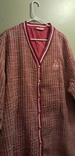 The Womens 3X Delta Box long Coat Red White Tweed Delta Sigma Theta Pre-owned picture