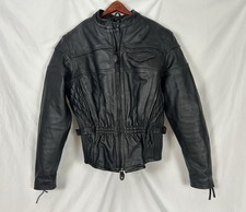 VTG Harley Davidson Women's Competition II Leather Jacket w/ Liner Sz M Embossed picture