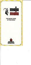 Mala Mala Safari Lodge Rattray Reserves MalaMala South Africa Vintage Brochure picture