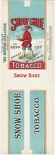 Snow Shoe Long Cut Smoking Chewing Tobacco Large Original Label Scotten-Dillon picture