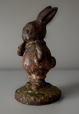 ANTIQUE HUBLEY GRACE DRAYTON PETER RABBIT w/ CARROT CAST IRON - Rusty picture