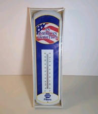 Vtg Napa Auto Parts American Tradition Thermometer Flag Auto Advertising Metal picture
