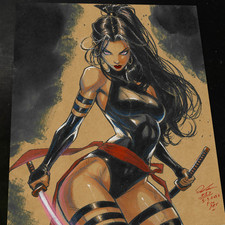 Psylocke Art Print Signed 8.5x11 | Art by Keyeske picture