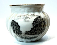 RUMFORD FALLS - Congress St - MAINE ME Antique Souvenir China TRINKET Gold CUP picture