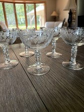 Fostoria BUTTERCUP 5 Low Sherbet or Champagne Goblets 4 3/8